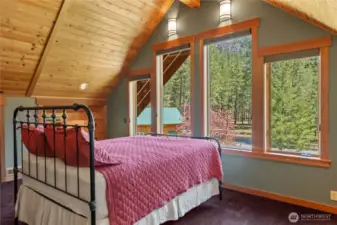 Bedroom designed to capture the dramatic Goat Wall