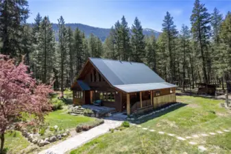 Covered entry accommodates an active lifestyle