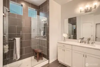 large walk in shower