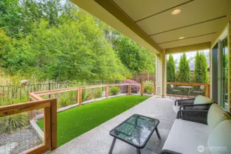 built in patio lights, fully fenced and greenbelt