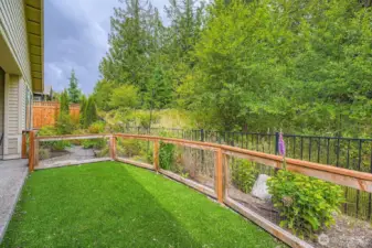 Upgraded turf for easy low maintenance year round green yard