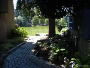 Walk path to lake