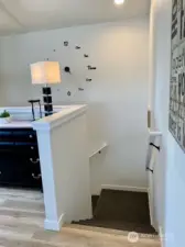 Stair entry to upper unit