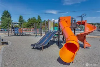 The playground outside the clubhouse.