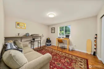 Another secondary bedroom currently being used as an office/music room.