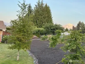 You can see Mt Rainier from the front yard. Another reminder of how peaceful it is.