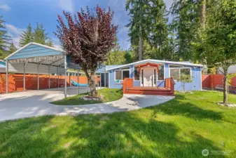 Large lot with beautifully maintained landscaping