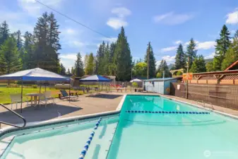 Community pool and bathrooms/showers