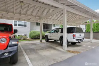 Dedicated carport parking is included with the unit!