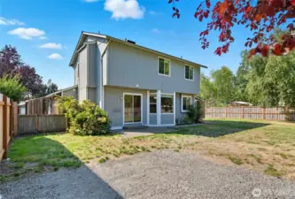 Garden beds, covered patio, outdoor kitchen...the possibilities are endless.