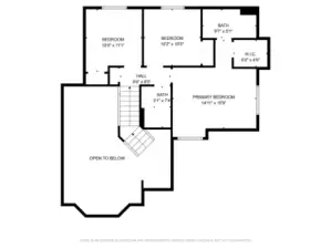 Upper level floor plan