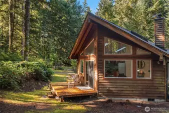 Back deck is an inviting place to catch the morning sun!