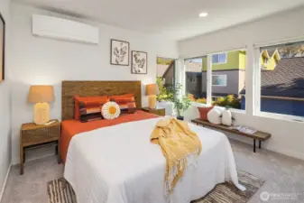 Second bedroom, down the hall from primary suite