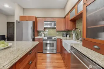 Plenty of prep and storage space.