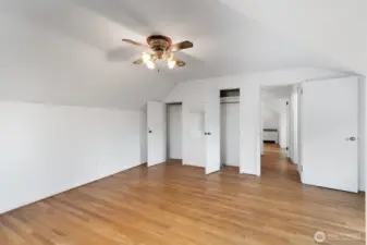 Upstairs bedroom 2 has 2 closets