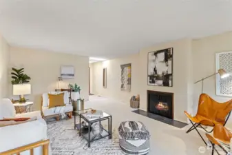 The gas fireplace adds to the creature comforts of this home. Even better - the gas utility is included in the monthly HOA dues!
