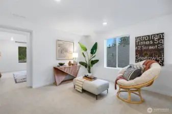 Loft on second floor.