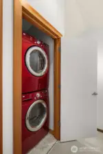 In-unit washer and dryer upstairs.