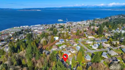 Ferry terminal nearby (Ferry was not a paid actor)