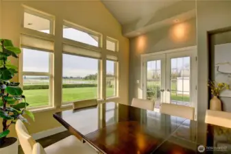 French doors to covered patio