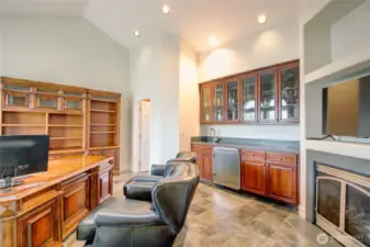 Office with wet bar