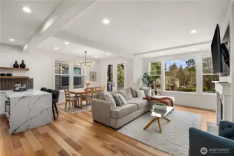 Expansive Great Room with Bar Seating