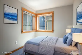 Guest bedroom up has walk in closet!