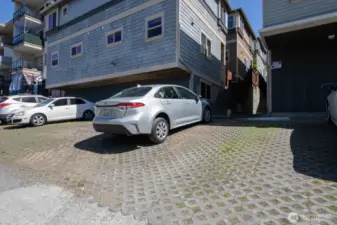 Private parking space off alley