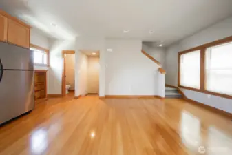Bamboo flooring throughout main