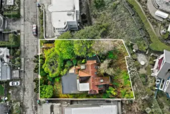 Aerial of lot sides/corners--Buyers to verify