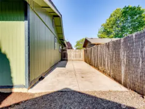 RV parking behind the gate looking east