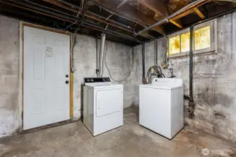 Seperate door to basement