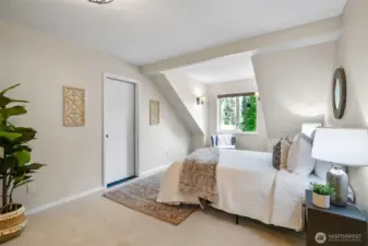 Bedroom 1 (door at center opens to a huge unfinished bonus area)