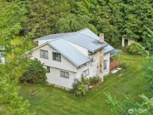 Metal roof and covered decking