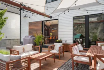 Plenty of room to relax or entertain. Large french doors open up to the deck for easy flow for indoor/outdoor living.