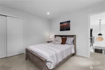 1 of 4 bedrooms on the upper level of the home.