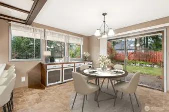 Kitchen with Dining Space (virtually staged)