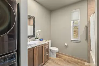 Guest Bathroom + Additional stackable laundry