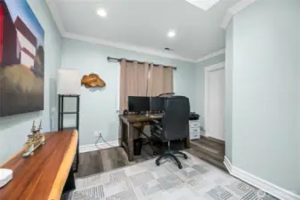 Versatile home office or flex room ideal for remote work, hobbies, or additional guest space.