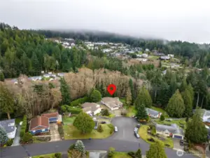 Peacefully situated within the desirable Skyline neighborhood of Anacortes, offering quiet streets and beautiful wooded surroundings.