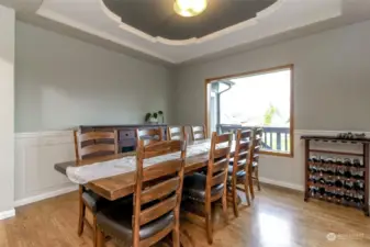 Dining room is big enough to seat at least 10 or 12 guests.