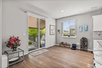 Spacious dining area