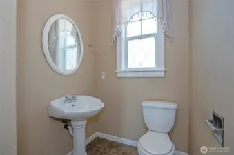 Guest powder room situated on the main floor.
