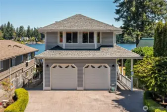 Front of home with double attached garage