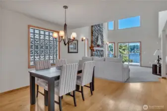 Dining room off of the living room