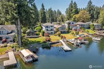 Ariel view of the home