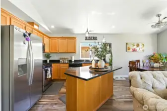 Spacious kitchen with ample storage