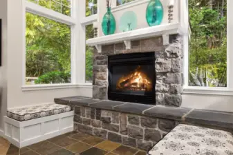 Stone Fireplace