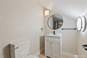 3/4 bath upper level