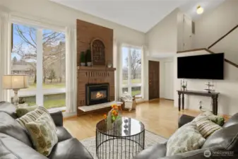 A separate door leads to the front patio and common area.